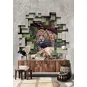 Фотообои флизелиновые Dekor vinil Леопард 3d 200x270 см 9338dv