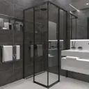 Душевой уголок Veconi Rovigo 413970, 100x100x195 профиль черный 3