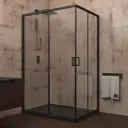 Душевой уголок Veconi Rovigo 363740, 120x80x195 профиль черный
