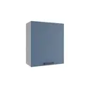Навесной шкаф Ройс П/ПС 601/2 60x70x30 см фасад синий МДФ каркас серый ЛДСП Дсв Мебель