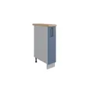 Напольный шкаф Ройс 20x81.60x50.40 см фасад синий МДФ каркас серый ЛДСП Дсв Мебель