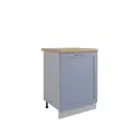 Напольный шкаф без столешницы Квадро С 601 60x81.60x50.40 см фасад синий МДФ каркас серый ЛДСП Дсв Мебель