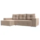 Диван Лига Диванов Перри 119754L 258x93x169 см велюр цвет бежевый