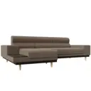 Диван Лига Диванов Леонардо 116936L 260x83x147 см рогожка цвет коричневый