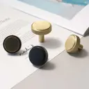 Ручка кнопка мебельная Runo Тионе бронза d-30 мм