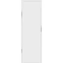 Дверь межкомнатная глухая с замком комплекте Invisible 60x230 см правая алюминиевая кромка цвет белый