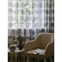 Тюль на шторной ленте Обуховская Мануфактура Круги 300x270 см цвет серый