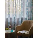 Тюль на шторной ленте Обуховская Мануфактура Базелла 300x270 см цвет синий