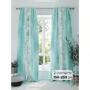 Комплект штор на шторной ленте Comfy Way Рифликрон 150x260 см цвет бирюзовый
