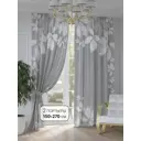Комплект штор на шторной ленте Comfy Way Лиркианс 150x270 см цвет светло-серый