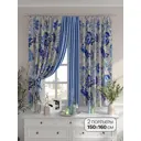 Комплект штор на шторной ленте Comfy Way Нуриния 150x160 см цвет синий