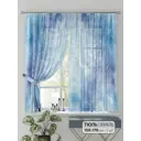 Комплект штор на шторной ленте Comfy Way Ойрил 150x170 см цвет синий