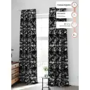 Комплект штор на шторной ленте Comfy Way Фонрист 150x300 см цвет черный