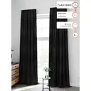 Комплект штор на шторной ленте Comfy Way Рунтарно 150x300 см цвет черный