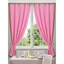 Комплект штор на шторной ленте Обуховская Мануфактура Акварель 135x180 цвет розовый