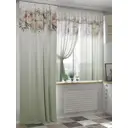 Комплект штор на ленте At Home Ренвиас AT524025 150x260 см вуаль цвет бежевый