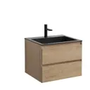 Тумба с раковиной Vincea Luka N.Oak Black 60см цвет коричневый