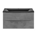 Тумба с раковиной Vincea Mia 750 Beton, Black VMC-2MA750BT,VCB-3M750B 75