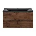 Тумба с раковиной Vincea Mia 900 R.Wood Black VMC-2MA900RW VCB-3M900B