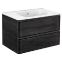 Тумба с раковиной Vincea Vico 800 Carbone VMC-2V800CN,VCB-2VP800W 80