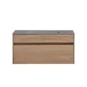 Тумба с раковиной из искусственного камня Vincea Chiara N.Oak Grey 100см цвет коричневый