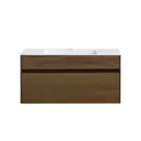 Тумба с раковиной из искусственного камня Vincea Chiara T.Oak White 100см цвет коричневый