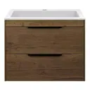 Тумба с раковиной Vincea Chiara 2D 600 T.Oak White VMC-2C2600TO VCB-13600W