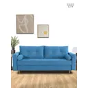 Раскладной диван Cityhd прямой диван 220x85x96 см велюр цвет синий