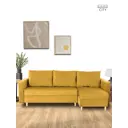 Диван-кровать Cityhd угловой Ванквер 240x75x145 см велюр цвет горчичный