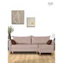 Диван-кровать Cityhd угловой Венеция 240x75x145 см велюр цвет бежевый