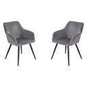 Набор стульев 2 шт Hesby Haven zenith 58x82x49 см велюр цвет серый