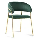Стул Hesby Whispered fusion 49x80x48 см велюр цвет зеленый