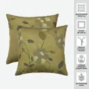 Декоративная наволочка Миртек ОЧАРОВАНИЕ 2009981118856 45x45 см цвет оливковый