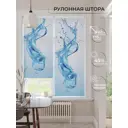 Рулонная штора At home Аквия 62x170 см цвет белый/синий