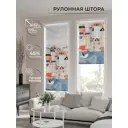 Рулонная штора At home Ивотта 62x170 см цвет бежевый/оранжевый