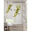 Рулонная штора At home Вердеча 62x170 см цвет белый/зеленый