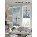 Рулонная штора At home Бетта AT772381 62x170 см цвет синий/белый