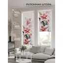 Рулонная штора At home Гиглия 62x170 см цвет розовый/белый/зеленый