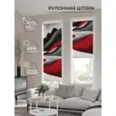 Рулонная штора At home Фрезис AT777780 57x170 см цвет красный/серый