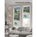 Рулонная штора At home Фрезис AT777844 57x170 см цвет белый/зеленый/синий/серый