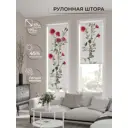 Рулонная штора At home Фрезис 57x170 см цвет белый/зеленый/розовый