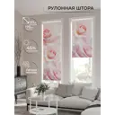 Рулонная штора At home Фрезис AT777723 57x170 см цвет бежевый/розовый/оранжевый