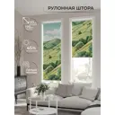 Рулонная штора At home Фрезис 57x170 см цвет белый/зеленый/синий