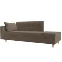 Диван Лига Диванов Селена 105252L 214x83x85 см рогожка цвет коричневый