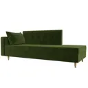 Диван Лига Диванов Селена 105227L 214x83x85 см вельвет цвет зеленый