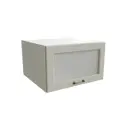 Навесной шкаф со стеклом Сурская мебель Ницца 60x35.8x57.4 см 1 дверца ЛДСП цвет кварц