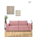 Раскладной диван Cityhd Виго 243x78x90 см велюр цвет розовый