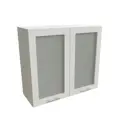 Навесной шкаф с 2-мя остекленными дверцами Сурская Мебель Валерия 80x71.60x31.80 см МДФ цвет белый/айленд