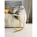 Журнальный столик круглый Oqqi 40x49 см цвет белый