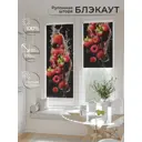 Рулонная штора At home Базовая коллекция 62x170 см цвет красный/черный